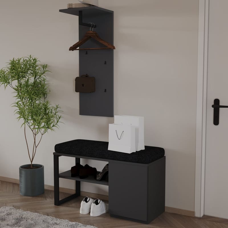 Uniqo eteisteline setti 35x90x35 cm - Antrasiitti - Huonekalut - Tuoli & nojatuoli - Penkki - Eteispenkki