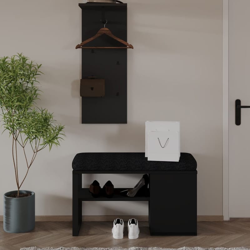 Uniqo eteisteline setti 35x90x35 cm - Musta - Huonekalut - Tuoli & nojatuoli - Penkki - Eteispenkki