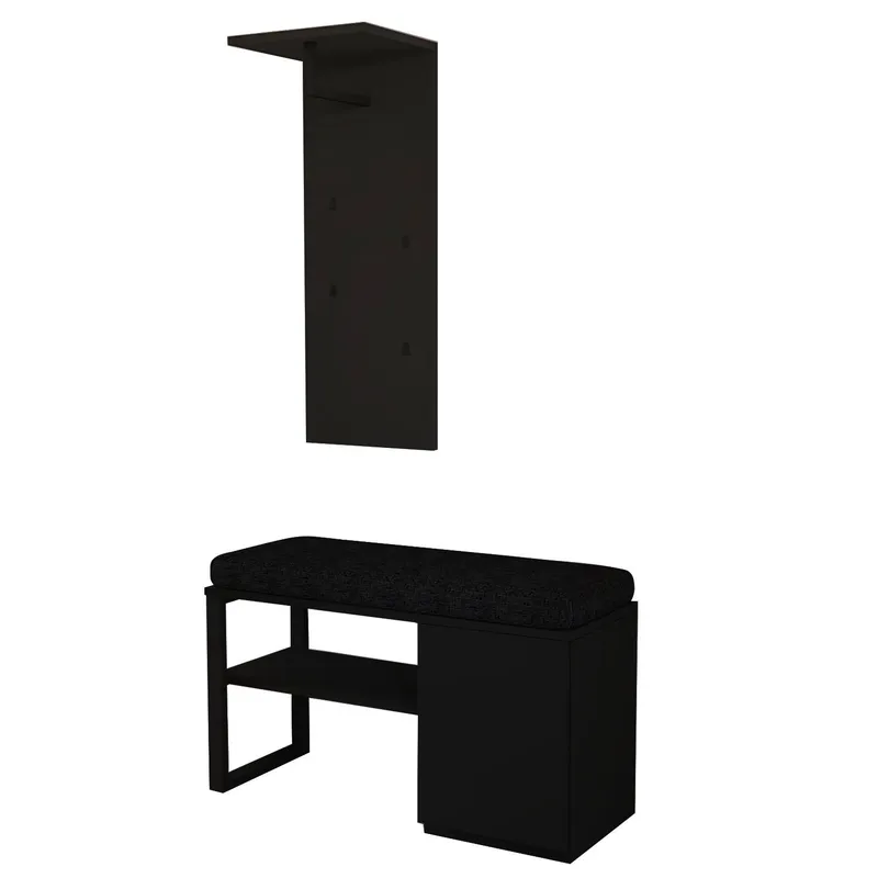 Uniqo eteisteline setti 35x90x35 cm - Musta - Huonekalut - Tuoli & nojatuoli - Penkki - Eteispenkki