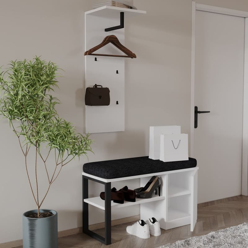 Uniqo eteisteline setti 35x90x35 cm - Valkoinen - Huonekalut - Tuoli & nojatuoli - Penkki - Eteispenkki