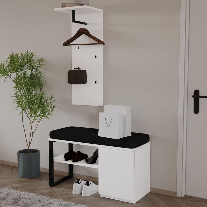 Uniqo eteisteline setti 35x90x35 cm - Valkoinen - Huonekalut - Tuoli & nojatuoli - Penkki - Eteispenkki