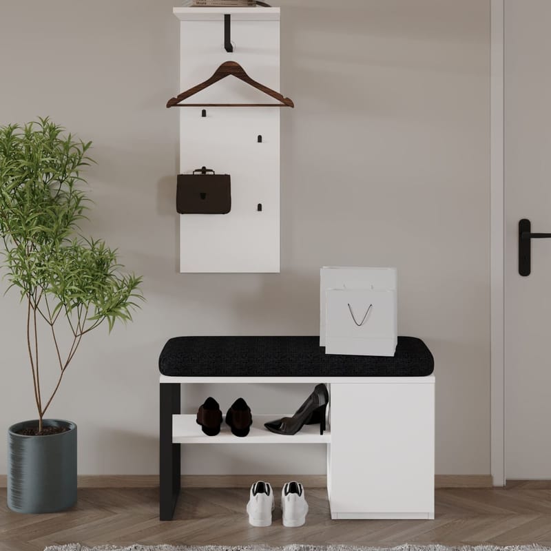 Uniqo eteisteline setti 35x90x35 cm - Valkoinen - Huonekalut - Tuoli & nojatuoli - Penkki - Eteispenkki