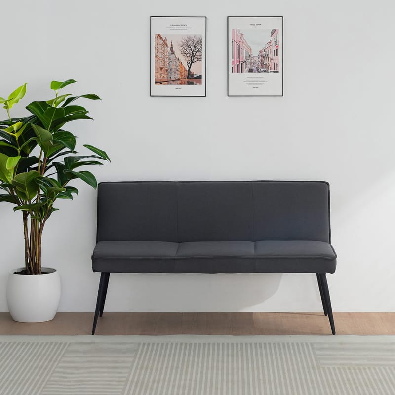 Matbänk Loft24 Antracit - Antrasiitti - Huonekalut - Tuoli & nojatuoli - Penkki - Penkki selkänojalla