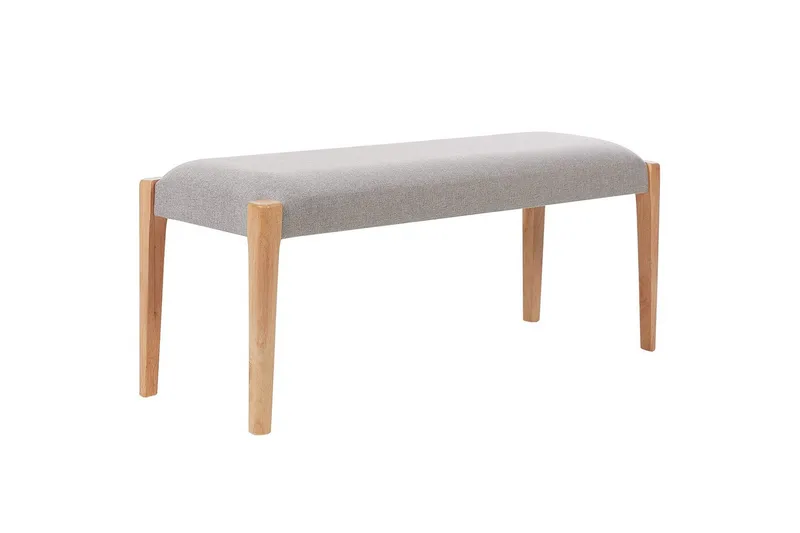 Pehmustettu penkki Elyria Harmaa/vaalea puu, Harmaa/vaalea puu