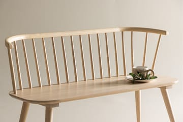 Istuinpenkki selkänojalla Venture Home Bobby-istuinpenkki 120 cm Whitewash Valkopesty - Huonekalut - Tuoli & nojatuoli - Penkki - Penkki selkänojalla