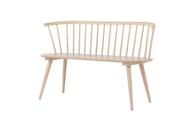 Istuinpenkki selkänojalla Venture Home Bobby-istuinpenkki 120 cm Whitewash Valkopesty - Huonekalut - Tuoli & nojatuoli - Penkki - Penkki selkänojalla