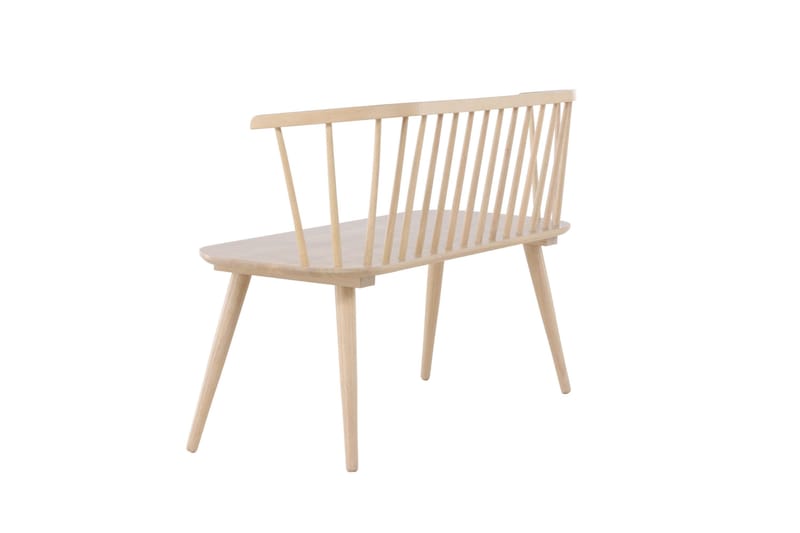 Istuinpenkki selkänojalla Venture Home Bobby-istuinpenkki 120 cm Whitewash Valkopesty - Huonekalut - Tuoli & nojatuoli - Penkki - Penkki selkänojalla