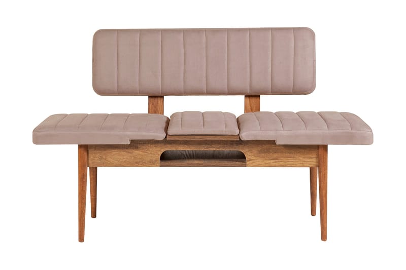 Istuinpenkki Vinadi 110 cm - Tummanruskea/Harmaa - Huonekalut - Tuoli & nojatuoli - Penkki - Penkki selkänojalla