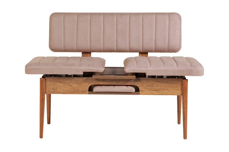 Istuinpenkki Vinadi 110 cm - Tummanruskea/Harmaa - Huonekalut - Tuoli & nojatuoli - Penkki - Penkki selkänojalla