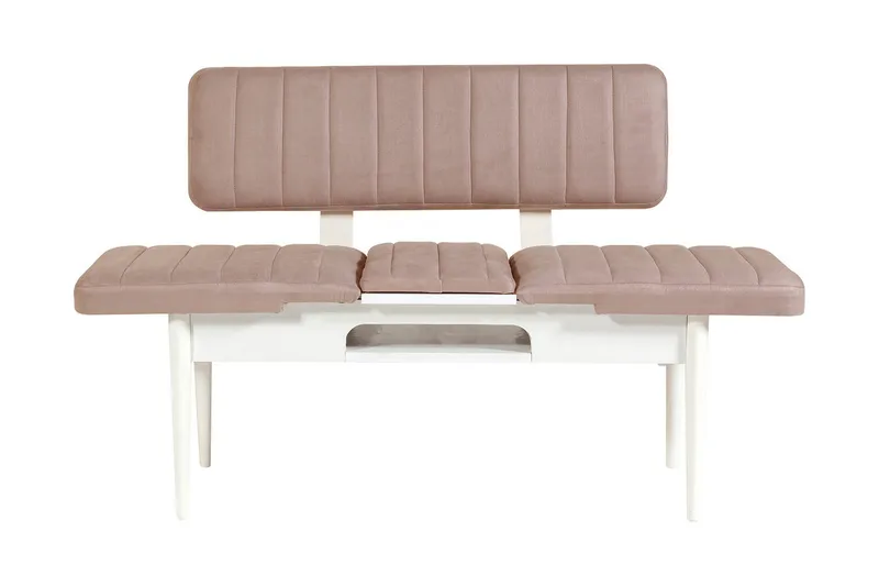 Istuinpenkki Vinadi 110 cm, Valkoinen/Harmaa