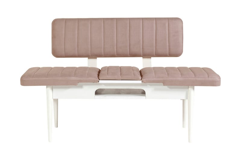 Istuinpenkki Vinadi 110 cm, Valkoinen/Harmaa