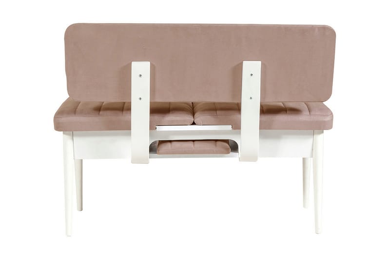 Istuinpenkki Vinadi 110 cm - Valkoinen/Harmaa - Huonekalut - Tuoli & nojatuoli - Penkki - Penkki selkänojalla