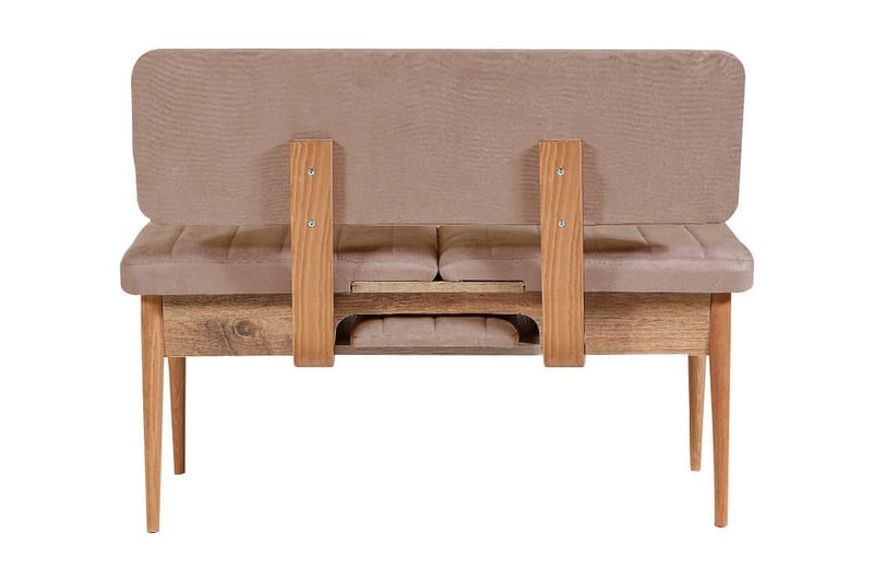 Istuinpenkki Vinadi 110 cm - Puu/Luonnonväri/Harmaa - Huonekalut - Tuoli & nojatuoli - Penkki - Penkki selkänojalla