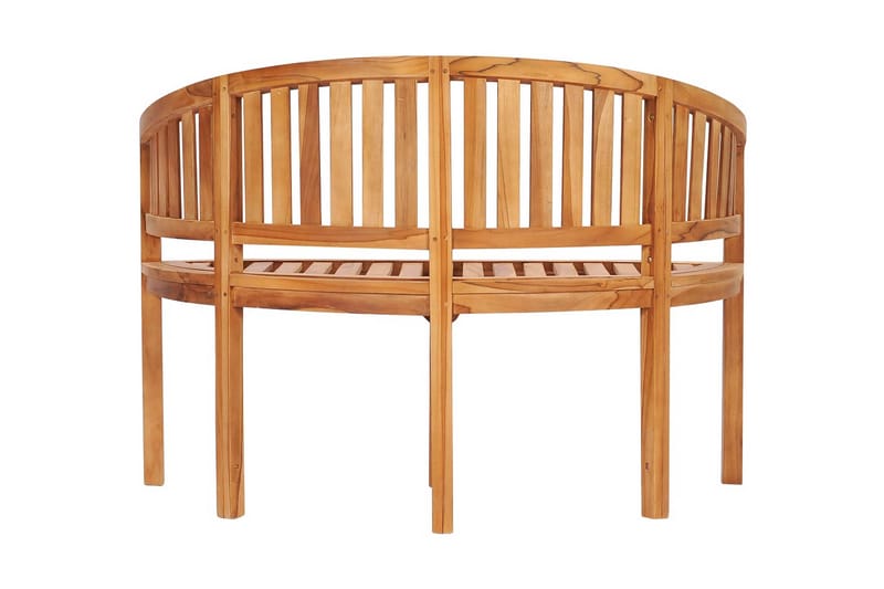Penkki banaanin muotoinen 120 cm täysi tiikki - Ruskea - Huonekalut - Tuoli & nojatuoli - Penkki - Penkki selkänojalla