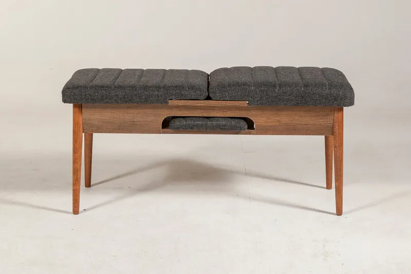 Penkki Swonger 51 cm - Pähkinä/Antrasiitti - Huonekalut - Tuoli & nojatuoli - Penkki - Penkki selkänojalla