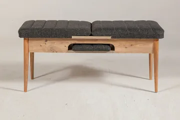 Penkki Swonger 51 cm - Puu/Luonnonväri/Antrasiitti - Huonekalut - Tuoli & nojatuoli - Penkki - Eteispenkki