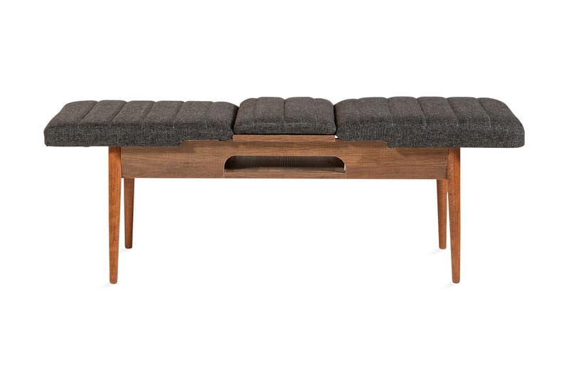 Penkki Swonger 51 cm - Pähkinä/Antrasiitti - Huonekalut - Tuoli & nojatuoli - Penkki - Penkki selkänojalla