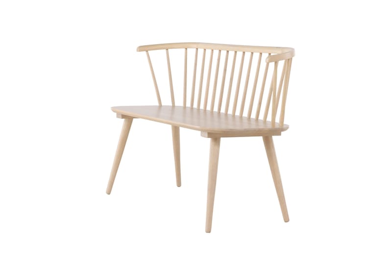 Sittbänk med ryggstöd Venture Home Whitewash - Huonekalut - Tuoli & nojatuoli - Penkki - Penkki selkänojalla