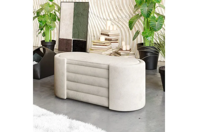 Penkki Veyaa Pakattu Kerma - Kermanvalkoinen - Huonekalut - Tuoli & nojatuoli - Jakkara & jalkarahi - Rahi