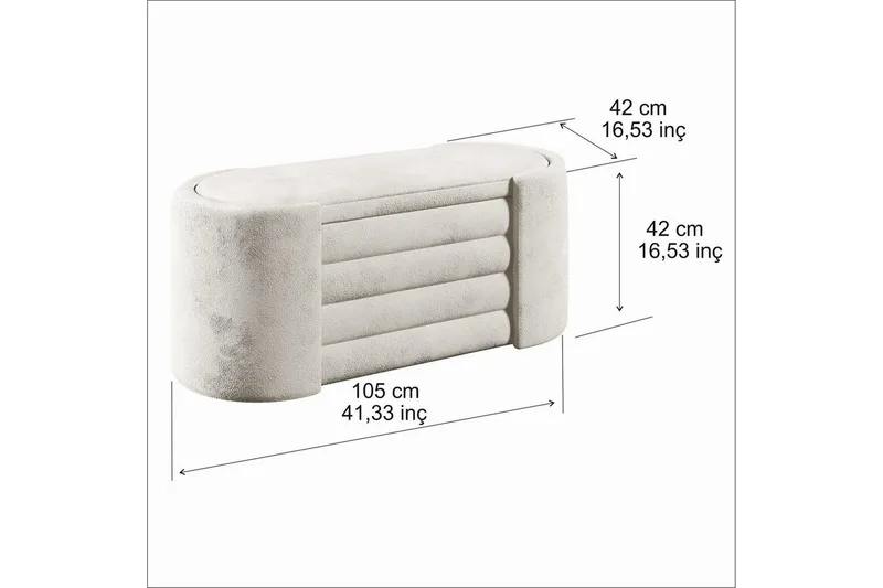 Penkki Veyaa Pakattu Kerma - Kermanvalkoinen - Huonekalut - Tuoli & nojatuoli - Jakkara & jalkarahi - Rahi