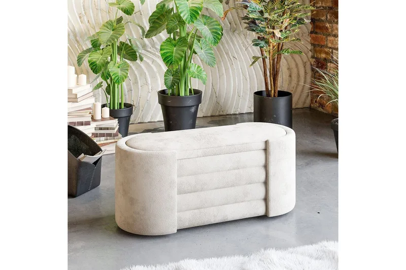 Penkki Veyaa Pakattu Kerma - Kermanvalkoinen - Huonekalut - Tuoli & nojatuoli - Jakkara & jalkarahi - Rahi