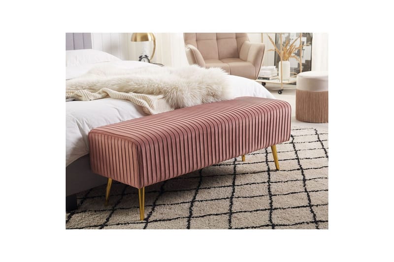 Penkki Paterson Vaaleanpunainen/Kulta - Vaaleanpunainen/Kulta - Huonekalut - Tuoli & nojatuoli - Penkki - Eteispenkki