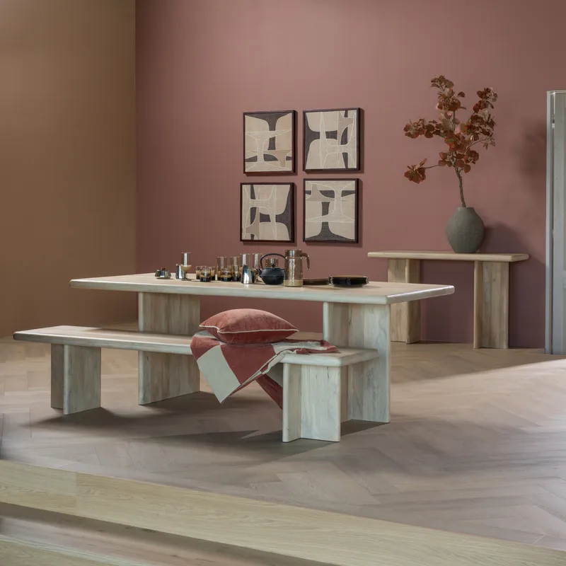 Ruokapenkki Ato 220 cm - Luonnonväri - Huonekalut - Tuoli & nojatuoli - Penkki - Eteispenkki