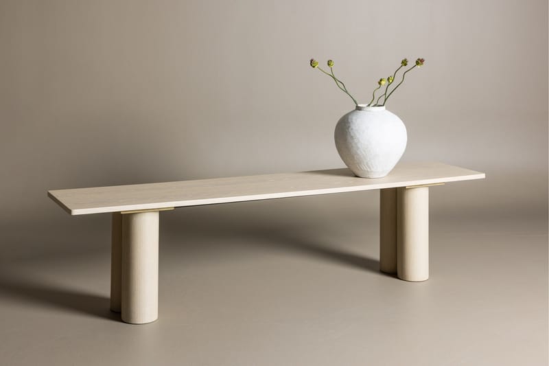 Ruokapenkki Olivia 40x180x45 cm Valkoinen - Valkoinen - Huonekalut - Tuoli & nojatuoli - Penkki - Eteispenkki