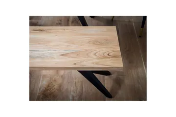 Ruokasalin penkki Wohnling massiivipuuta moderni loft-tyyli metallijaloilla 120 cm - 120 cm - Huonekalut - Tuoli & nojatuoli - Penkki - Eteispenkki