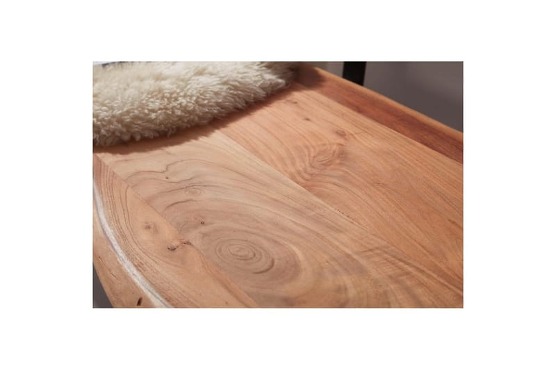 Ruokasalin penkki Wohnling Kiinteä puurakenne metallijaloilla maalaistyyli Selkänojalla, 160 cm - Selkänojalla, 160 cm - Huonekalut - Tuoli & nojatuoli - Penkki - Penkki selkänojalla