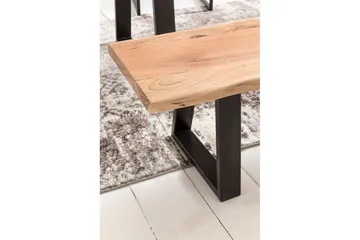 Ruokasalin penkki Wohnling Kiinteä puurakenne metallijaloilla maalaistyyli Ilman selkänojaa, 160 cm - Ilman selkänojaa, 160 cm - Huonekalut - Tuoli & nojatuoli - Penkki - Eteispenkki