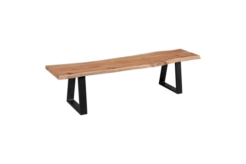 Ruokasalin penkki Wohnling Kiinteä puurakenne metallijaloilla maalaistyyli Ilman selkänojaa, 180 cm - Ilman selkänojaa, 180 cm - Huonekalut - Pöytä & ruokailuryhmä - Ruokapöydät & keittiön pöydät