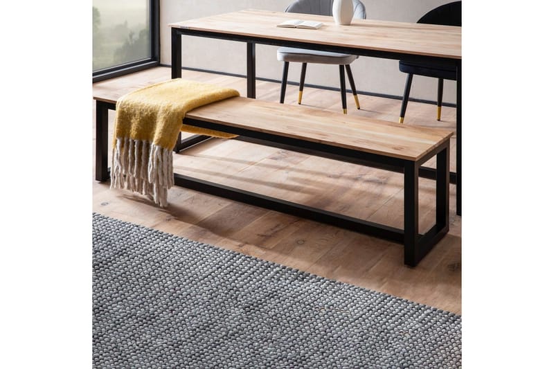 Ruokasalin penkki Wohnling kokopuuta teollinen loft-tyyli metallijaloilla 180 cm - 180 cm - Huonekalut - Tuoli & nojatuoli - Penkki - Eteispenkki