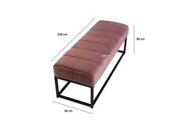 Sittbänk utan ryggstöd Wohnling Rosa, Svart - Huonekalut - Tuoli & nojatuoli - Penkki - Eteispenkki