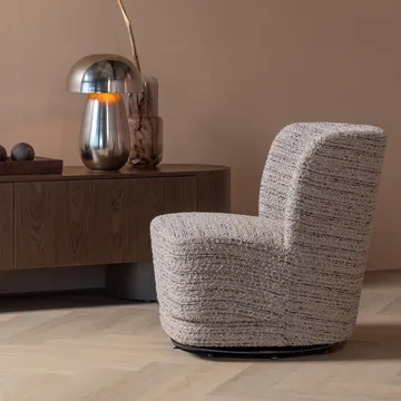 Pyörivä nojatuoli Atty - Beige melange - Huonekalut - Tuoli & nojatuoli - Nojatuoli & lepotuoli