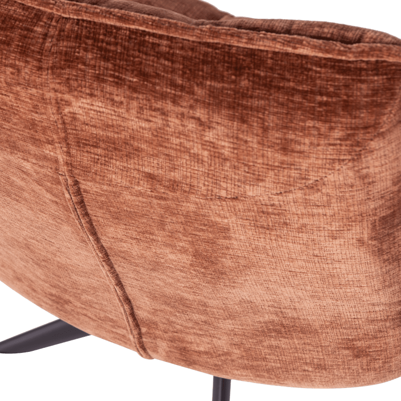 Pyörivä nojatuoli Jouke - Ruosteenruskea - Huonekalut - Tuoli & nojatuoli - Nojatuoli & lepotuoli