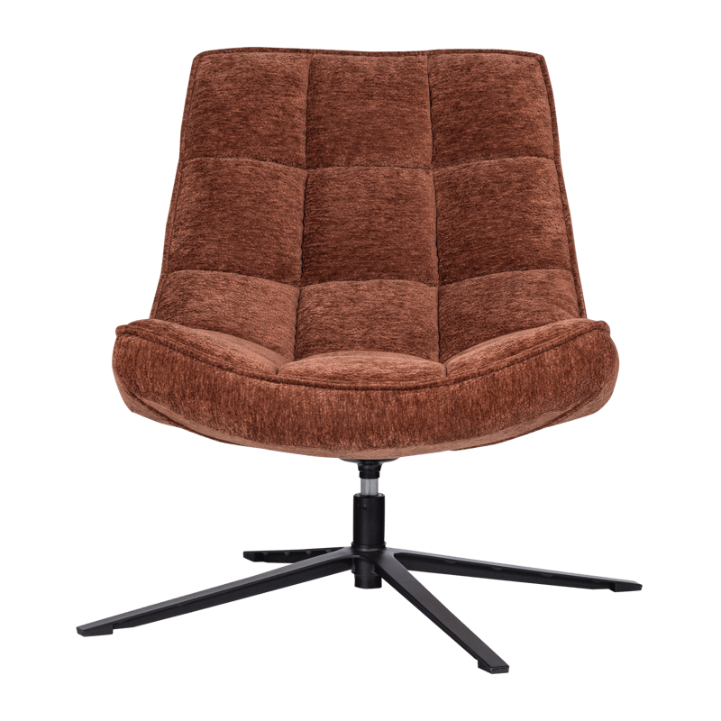 Pyörivä nojatuoli Maudi - Ruskea - Huonekalut - Tuoli & nojatuoli - Nojatuoli & lepotuoli
