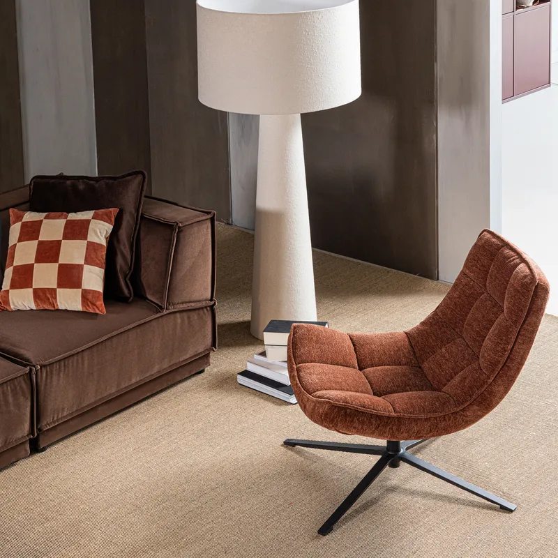 Pyörivä nojatuoli Maudi - Ruskea - Huonekalut - Tuoli & nojatuoli - Nojatuoli & lepotuoli