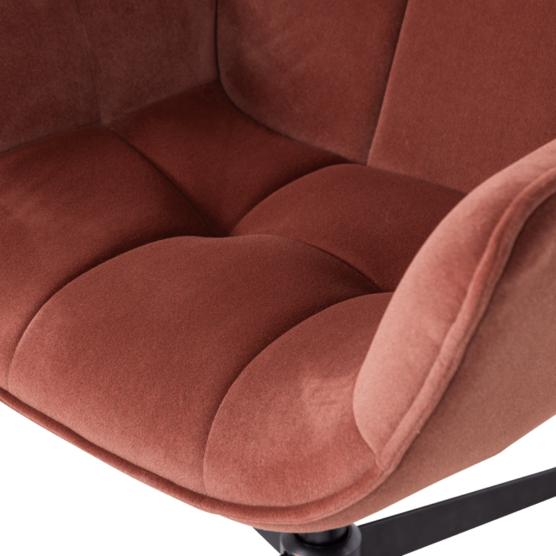 Pyörivä nojatuoli Wibo - Viininpunainen - Huonekalut - Tuoli & nojatuoli - Nojatuoli & lepotuoli
