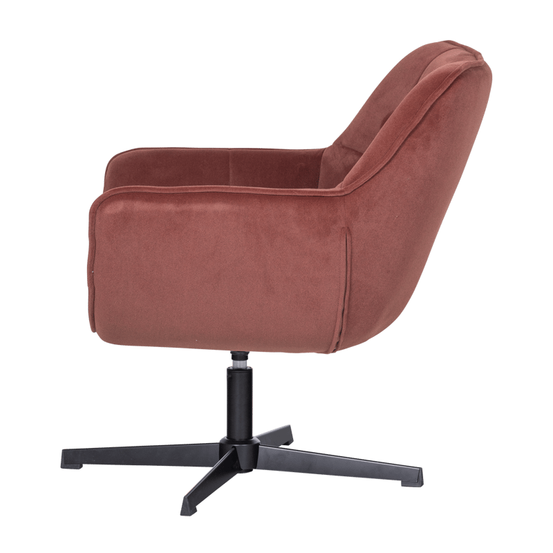 Pyörivä nojatuoli Wibo - Viininpunainen - Huonekalut - Tuoli & nojatuoli - Nojatuoli & lepotuoli