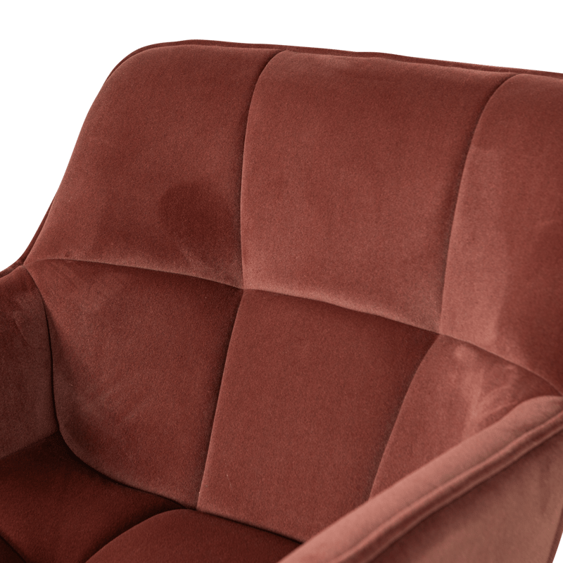 Pyörivä nojatuoli Wibo - Viininpunainen - Huonekalut - Tuoli & nojatuoli - Nojatuoli & lepotuoli