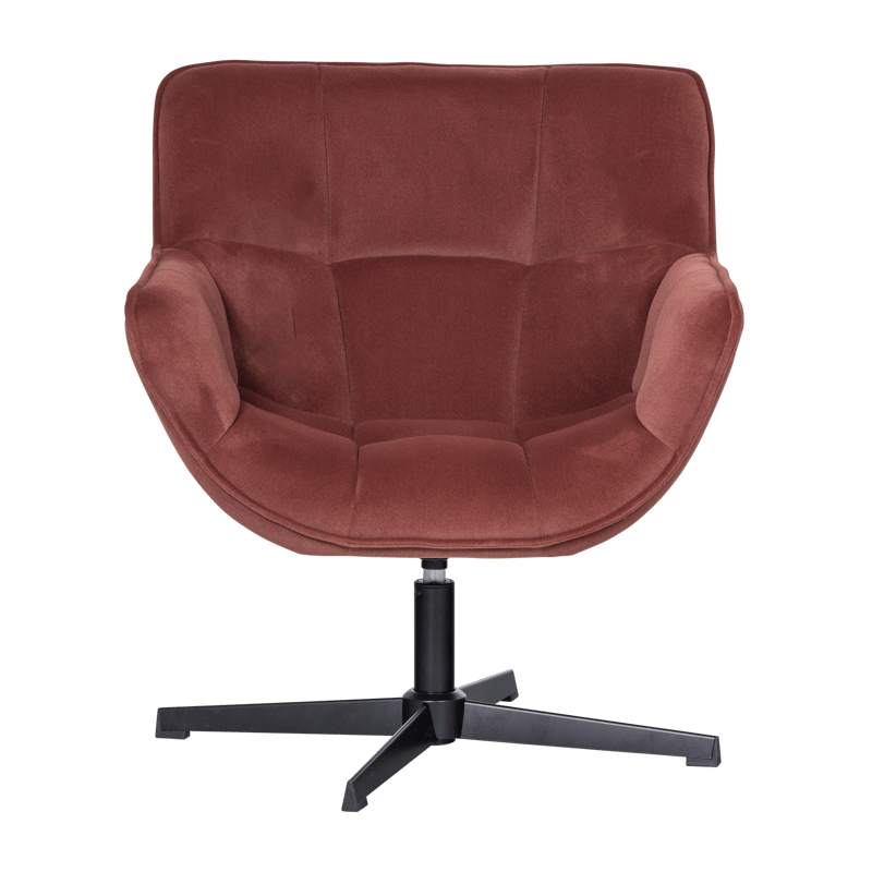 Pyörivä nojatuoli Wibo - Viininpunainen - Huonekalut - Tuoli & nojatuoli - Nojatuoli & lepotuoli