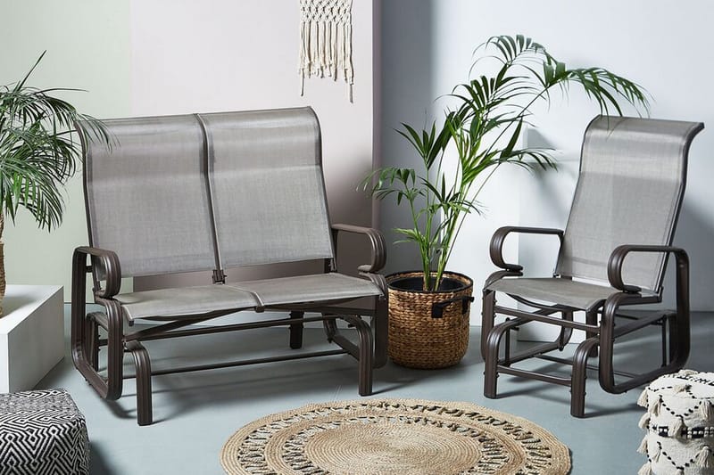 Keinupenkki Stonehaven - Ruskea - Puutarhakalusteet - Ulkosohva & puutarhapenkki - Puutarhapenkki & ulkopenkki