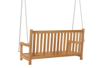 Keinupenkki täysi tiikki 114x60x64 cm - Ruskea - Huonekalut - Tuoli & nojatuoli - Pyörivät tuolit & keinutuoli