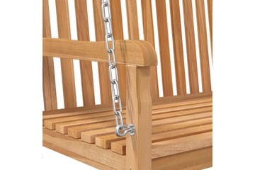 Keinupenkki täysi tiikki 114x60x64 cm - Ruskea - Huonekalut - Tuoli & nojatuoli - Pyörivät tuolit & keinutuoli