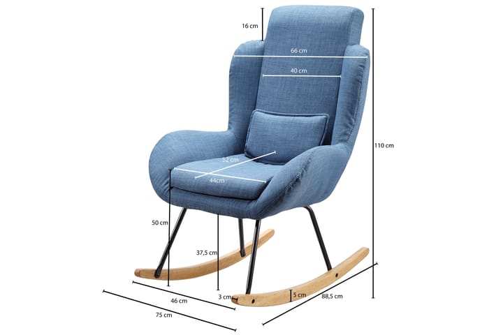 Keinutuoli Avramidis - Sininen - Pyörivät tuolit & keinutuoli