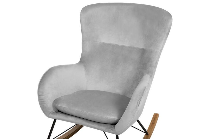Keinutuoli Thakker Sametti - Harmaa - Huonekalut - Tuoli & nojatuoli - Pyörivät tuolit & keinutuoli