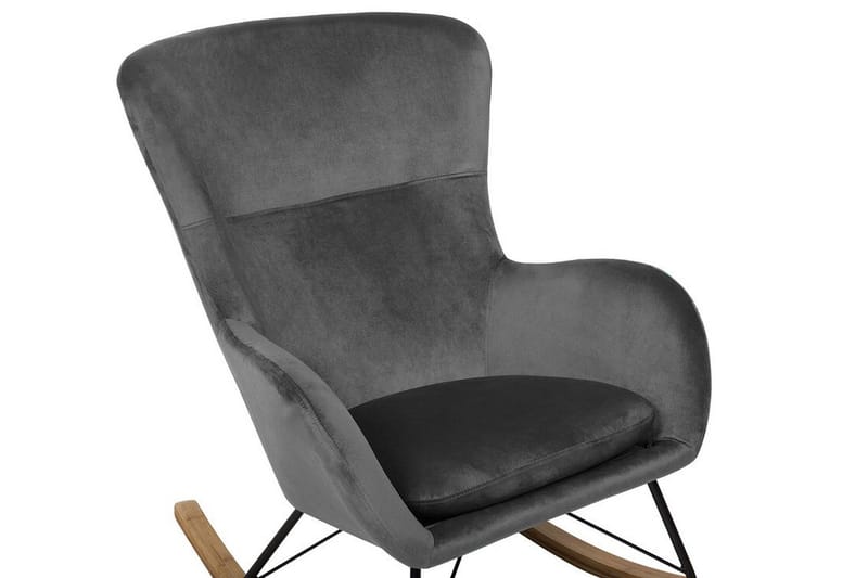 Keinutuoli Thakker Sametti - Harmaa - Huonekalut - Tuoli & nojatuoli - Pyörivät tuolit & keinutuoli