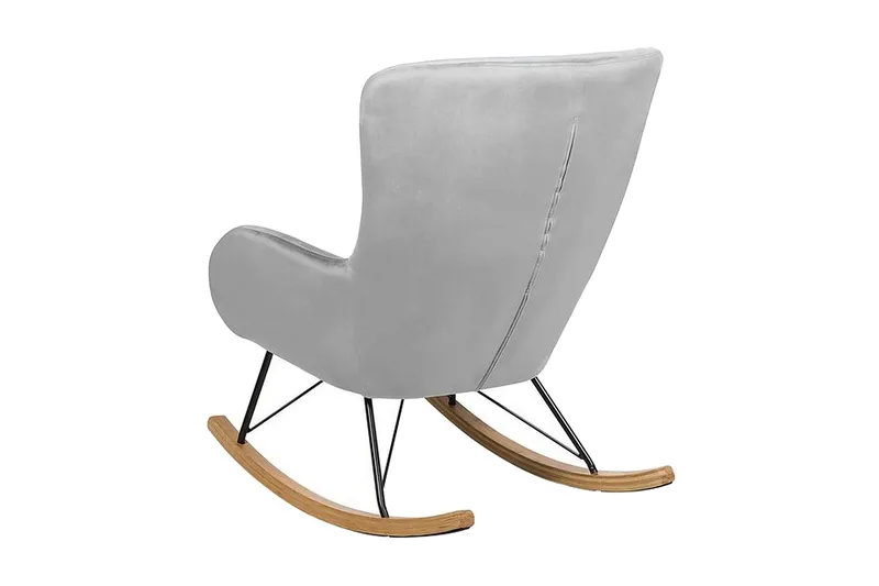 Keinutuoli Thakker Sametti - Harmaa - Huonekalut - Tuoli & nojatuoli - Pyörivät tuolit & keinutuoli