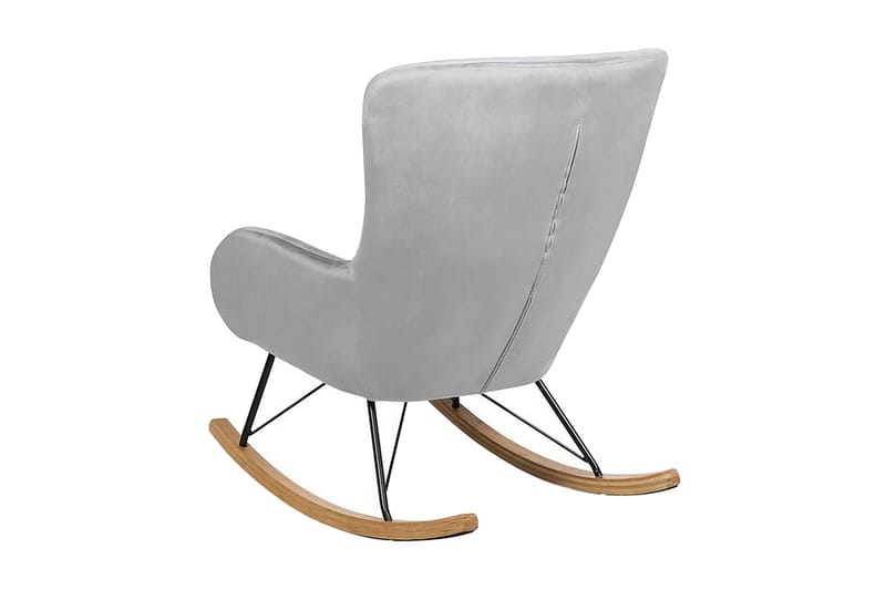 Keinutuoli Thakker Sametti - Harmaa - Huonekalut - Tuoli & nojatuoli - Pyörivät tuolit & keinutuoli